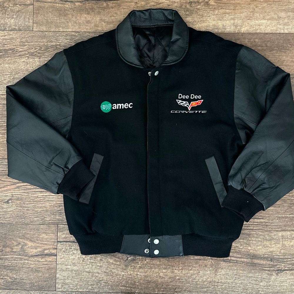 C6 CORVETTE DEDE VARSITY WOOL WITH LAMB SLEEVES JACKET Size Small
